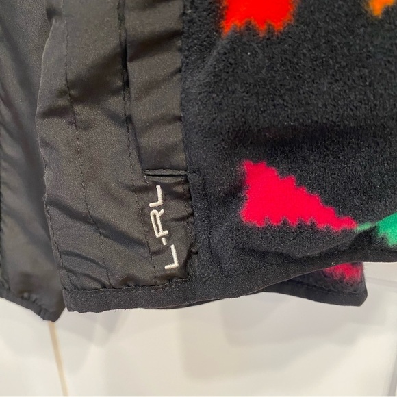 Ralph Lauren L-RL Lauren Active Fleece Full Zip Aztec Black Jacket - Picture 2 of 7